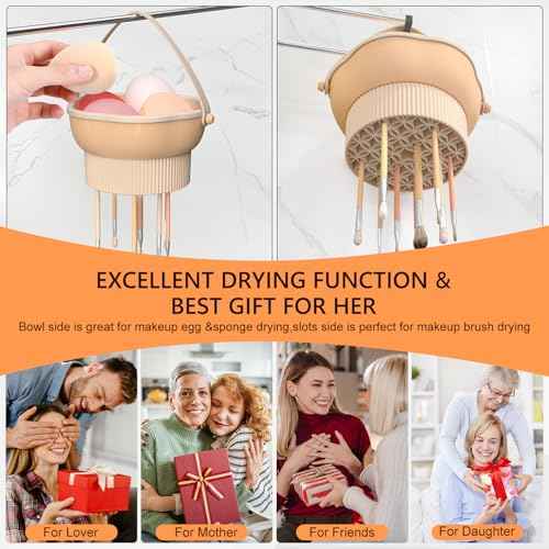 senbowe 3 in 1 Makeup Brush Cleaner Mat, Silicone Makeup Brush Cleaner Bowl Cosmetic Brushes Cleaning Pad Tool Organizer for Storage and Air Drying, Make Up Brush Washing Tool for Sponge