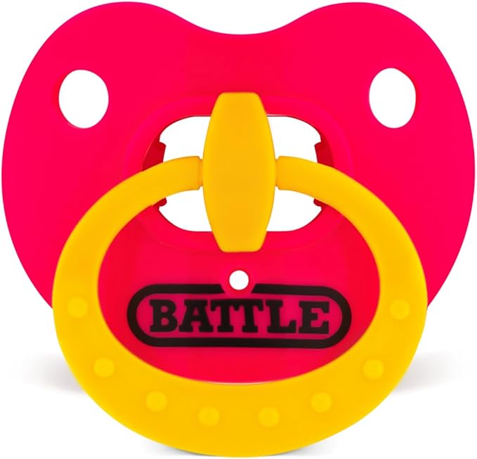 Battle Sports Binky Oxygen Football Mouthguard - Detachable Strap, Maximum Breathability, Works with Braces & No Boiling Required