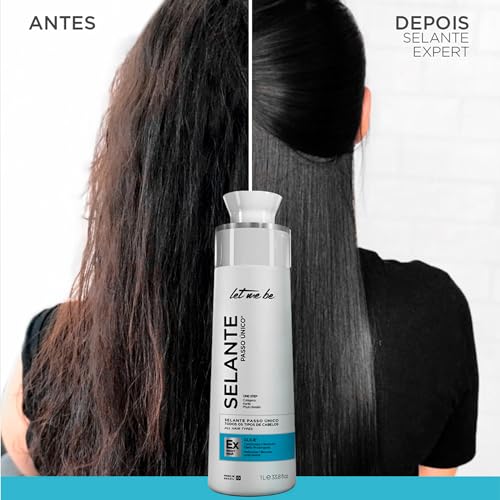 Let Me Be One Step Sealant 1L ? Volume Reducer with Tinting Effect, Formaldehyde-Free Smoothing Treatment with Collagen & Phytokeratin ? 4-in-1 Hair Care from Brazil