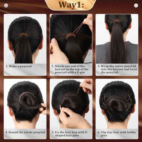 Dance Hair Accessories Kit, Dance Stuff with 100 U-shaped Pins, 50 Bobby Pins, 100 Elastic Rubber Bands, 8 Invisible Hair Nets,2 Hair Ties for Ballet Bun,Dance Competitions,Brown
