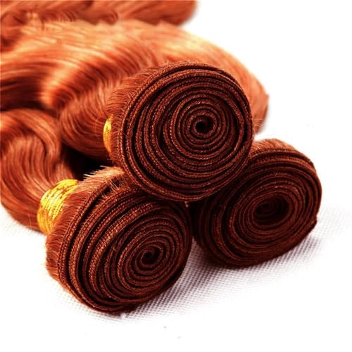 Reddish Brown 33 Human Hair Bundles 22 24 26 Inch Body Wave Bundles Human Hair Unprocessed 11A Brazilian Virgin Hair Weave 3 Bundles for Black Women