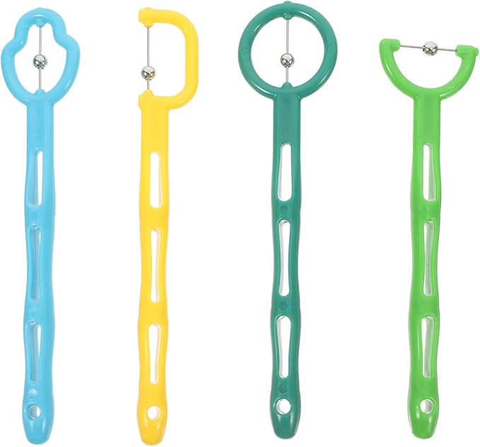 4Pcs Kids Tongue Exerciser Tongue Tip Muscle Trainer Tool Oral Muscle Exercise Tool Tongue Tip Lateralization Elevation Devic Tongue Thrust Corrector for Improve Pronunciation Stiff Clear Speech