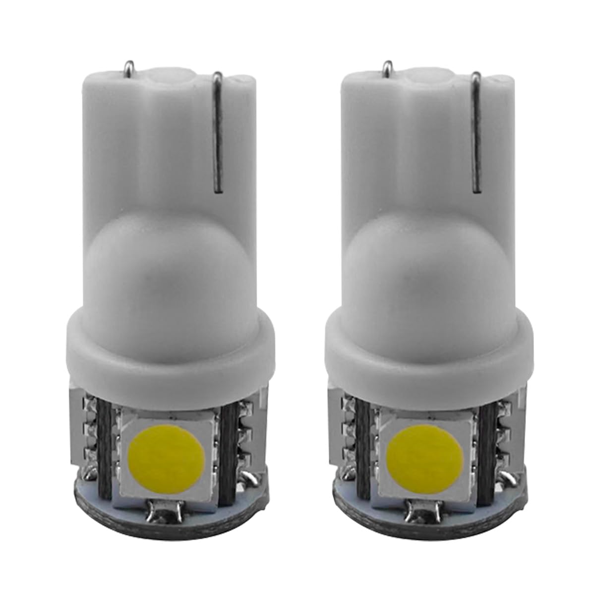 Craedli 2PCS 194 LED Light Bulbs, 12V T10 2825 168 Car License Plate Lights with 5SMD 5050 Chips, 6000K White Bright Wedge Base