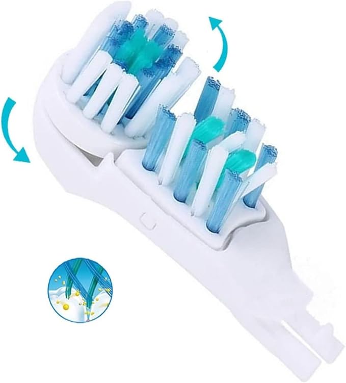 4/8/16 Pcs Electric Toothbrush Replacement Heads Sensitive Dual Clean Rotating Sets Fit for Braun Oral B Cross Action Power 4732 3733 4734 (4)