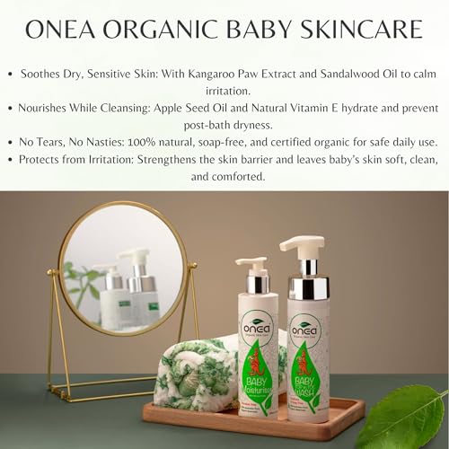Onea Organic Skincare Baby Gift Pack - Daily Care Baby & Mommy - Newborn Babies Set - Baby Moisturizer & Massage Oil - Paraben & Sulphate Free - for New and Expecting Moms