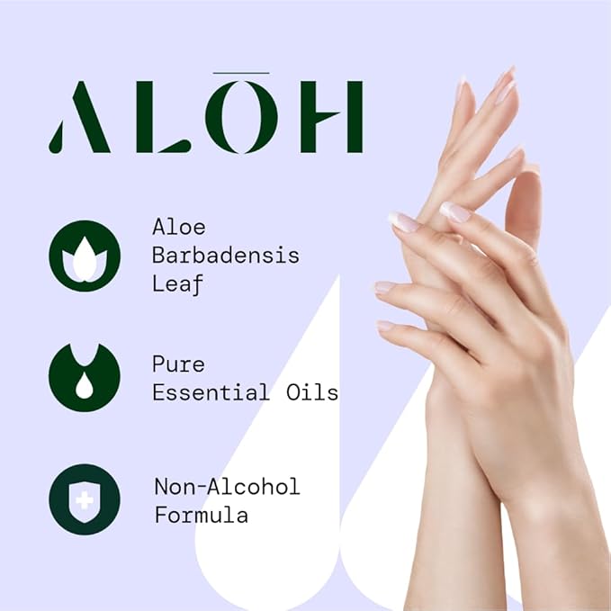 ALŌH Peppermint Eucalyptus Sanitizing Hand Wipes - Clean Hands, Clear Mind On The Go Sanitizer for Kids and Adults - Travel Size 6 packs of 20ct Wipes (120 Wipes)