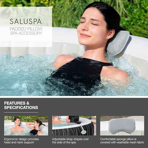 SaluSpa Padded Pillows (2-Pack),Grey