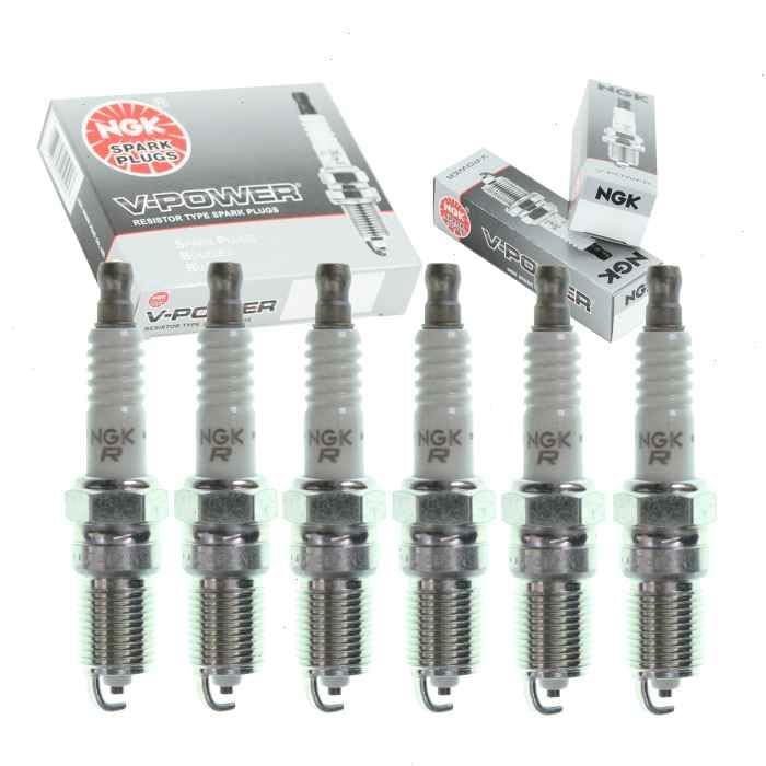 6 pc NGK V-Power Spark Plugs compatible with Ford Explorer Sport Trac 4.0L V6 2001-2005