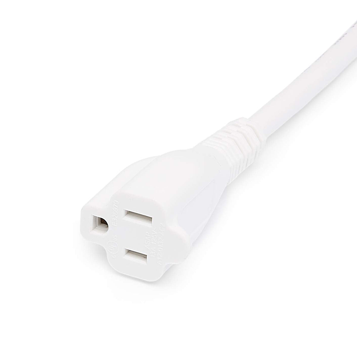 Amazon Basics Extension Cord, 13 Amps, 125V, 20 Foot, White, 2-Pack