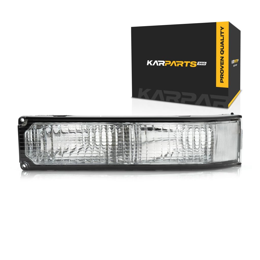 KarParts360 For Chevy K1500 1990-1998 Turn Signal/Parking Light Driver Side | Lens and Housing | Below Sealed Beam | Clear Lens