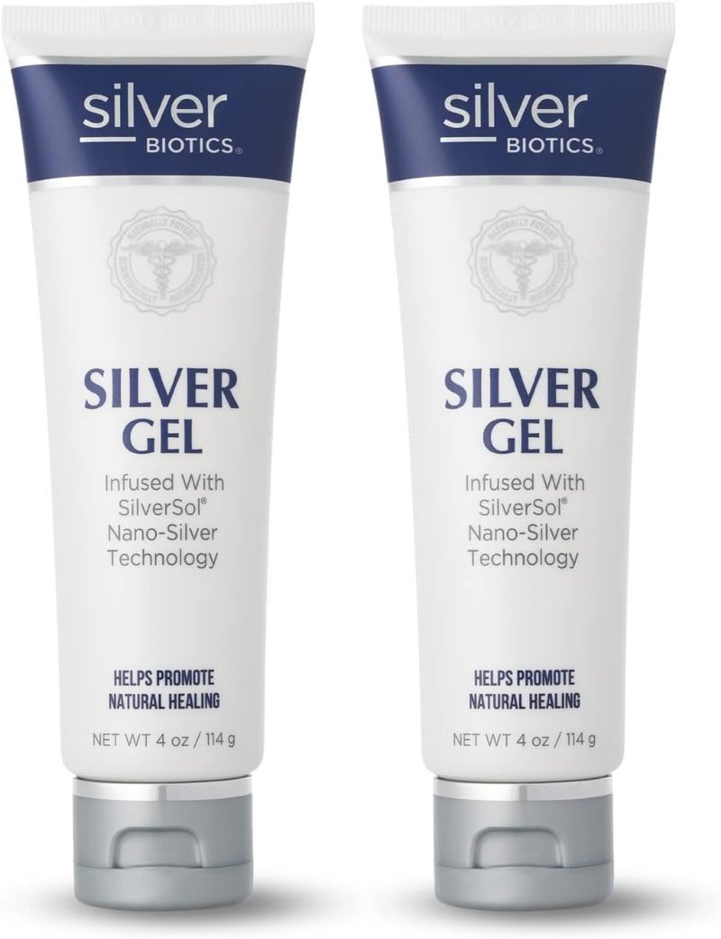 Silver Biotics First Aid Healing & Soothing Gel | Advanced SilverSol Technology | Amazing for Healing Skin from Scars, Burns, Wounds, Blemishes & More | 20ppm | 4 Oz (Pack of 2)