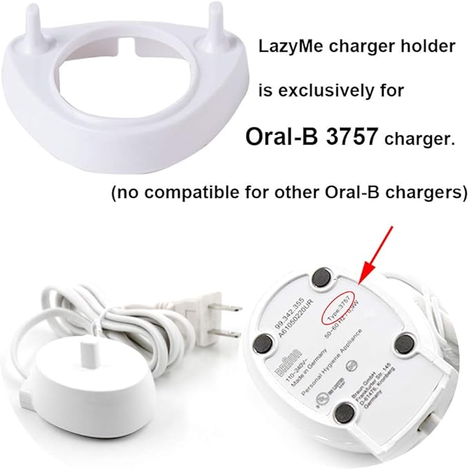 LazyMe Single Charger Holders Toothbrush Heads Holder Compatible for Oral-B, for Oral-B D Series, PRO Series (1 Pack)