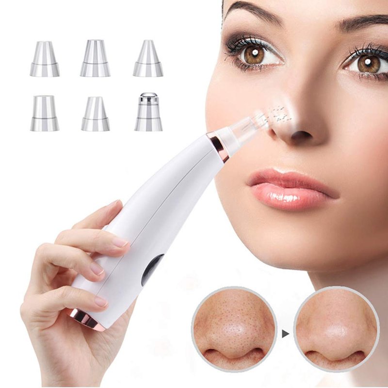 Blackhead Remover Pore Vacuum Tool Kit - 6 Suction Heads, 3 Modes, Pore Cleansing Blackhead Vacuum,Ideal for Men and Women