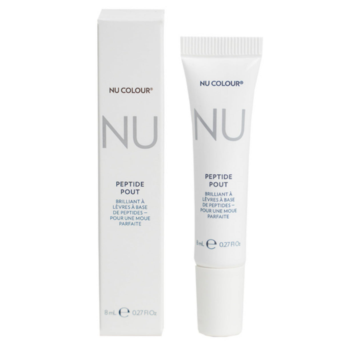 Nu Colour Peptide Pout Lip Enhancer | Hydrating & Plumping Formula with Advanced Peptides & Botanical Extracts | Smooth, Moisturized, Volumized Lips | Lightweight, Non-Sticky | 0.27 fl oz