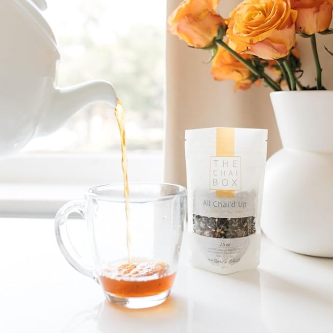 The Chai Box - All Chai'd Up - Premium Traditional Masala Chai Tea - Featured in Oprah's Favorite Things - Loose Leaf Black Tea w/ginger, clove, cinnamon, cardamom, and fennel - 6oz