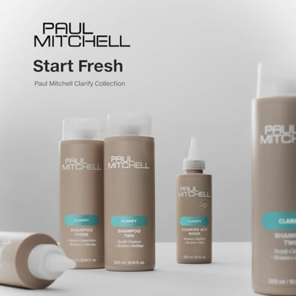 Paul Mitchell Shampoo Two,Clarifying Shampoo,Deep Cleanses + Removes Buildup,For All Hair Types,Especially Oily Hair,33.8 fl. oz.,(Pack of 2)
