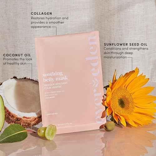 Evereden Soothing Belly Mask for Stretch Marks - One Size | 1 count | Belly Mask for Pregnancy | Clean Pregnancy Skincare | Non-toxic and Fragrance Free