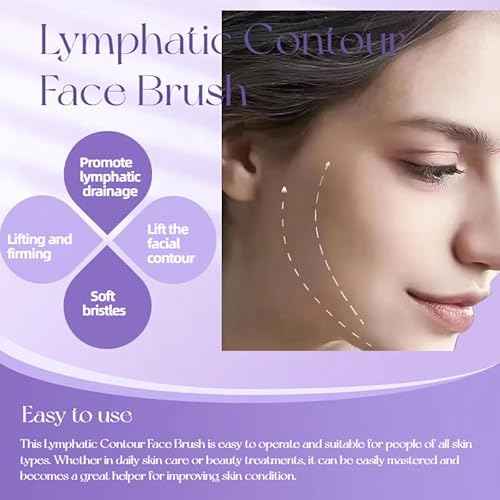 1/2 PCS Lymphatic Contour Face Brush for Sculpting ? Anti-Puffiness, Detox & Lift, Improves Skin Glow & Absorption (1 Pcs Contour Face Brush)