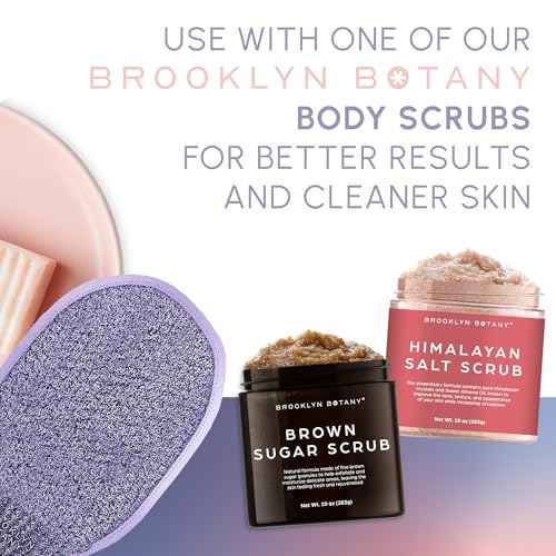 Brooklyn Botany Exfoliating Mitt for Bath and Shower ? Heavy Duty Exfoliating Body Scrubber for Massage and Dead Skin Remover for Body ? 1 Mitt