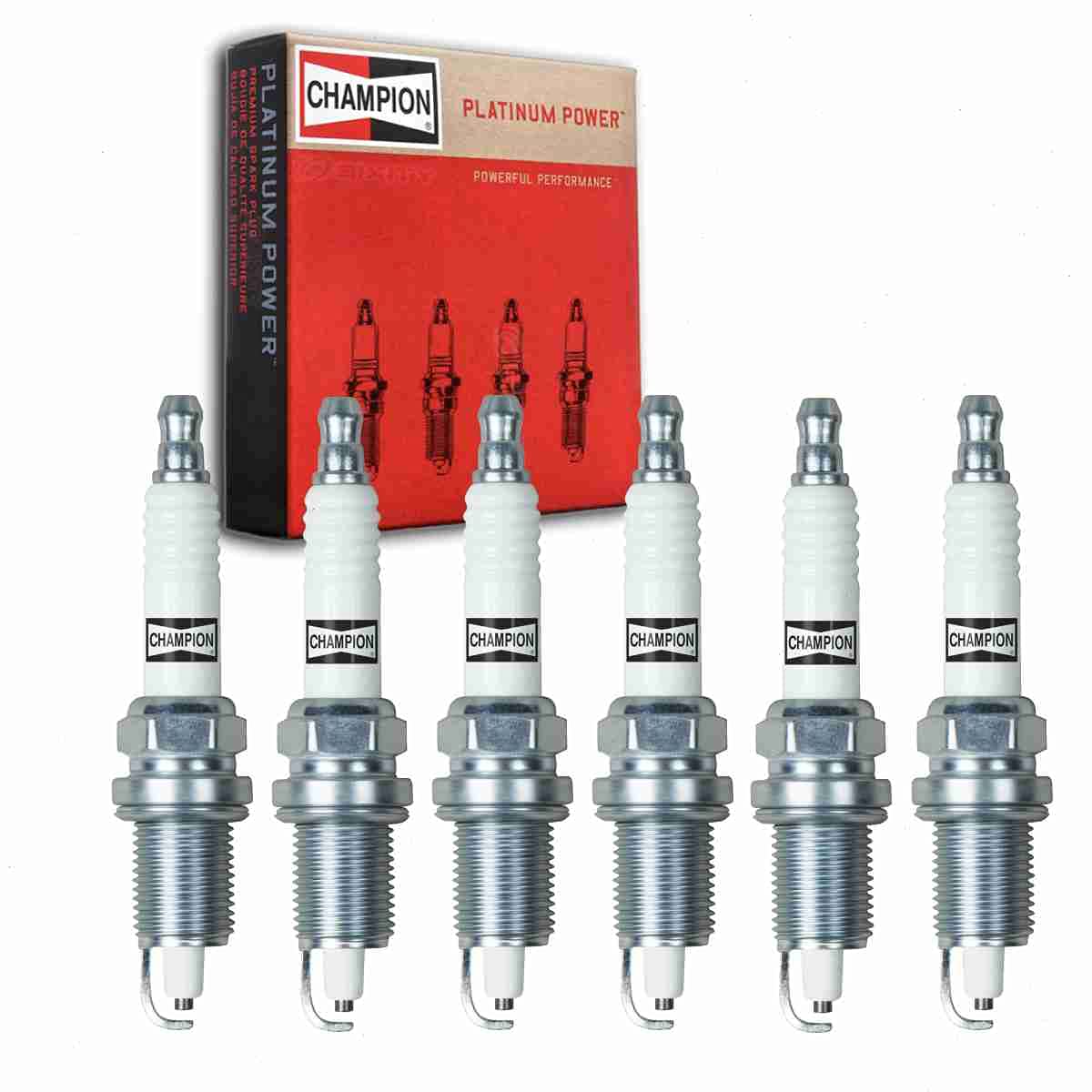 6 pc Champion Platinum Spark Plugs compatible with Dodge Charger 3.5L V6 2006-2010