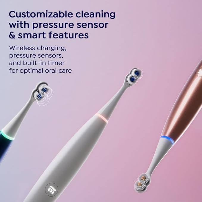 SuperMouth ULTIM8 SmartBrush™ System – Electric Toothbrush with Patented SuperBristles®, Sanitizing SmartHub®, Travel SmartCase®, Dual Sonic Modes, and Pressure Sensor – White