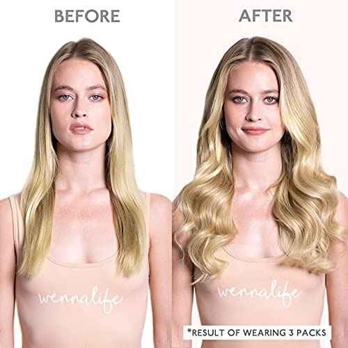 WENNALIFE Tape in Hair Extensions Human Hair, 20pcs 50g 18 inch Light Blonde Highlighted Golden Blonde Remy Hair Extensions Straight Human Hair Tape in Extensions Skin Weft