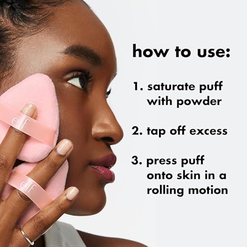e.l.f. Halo Glow Powder Puff, Soft, Reusable Powder Puff For Applying Loose Or Pressed Powders, Easily Conforms To The Face, Vegan & Cruelty-free