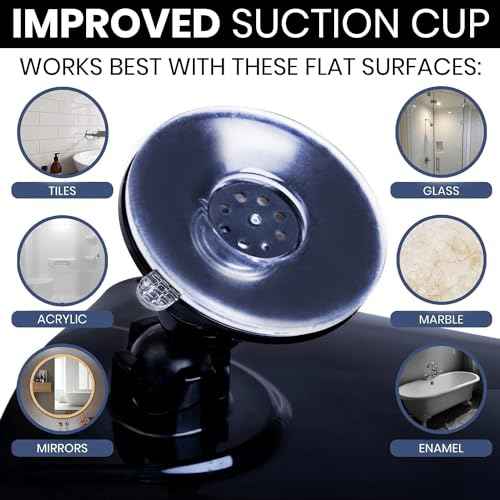 MIRRORVANA Fogless Shower Mirror for Shaving with Upgraded Suction, Dual Anti Fog Design, Shatterproof Surface & 360¡Æ Swivel, 8" x 7"