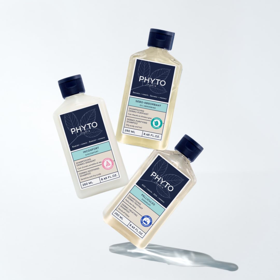 PHYTO Scalp Solutions Anti-Itch Shampoo - Soothing Relief for Sensitive, Irritated & Dry Scalp - Alcohol-Free, Fragrance-Free, Dermatologically Tested - 8.45 fl oz