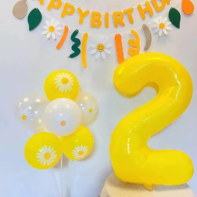 40 inch Yellow Number Balloon Giant Foil Helium Balloons Number 1 Balloon for 1st Birthday Party Decorations