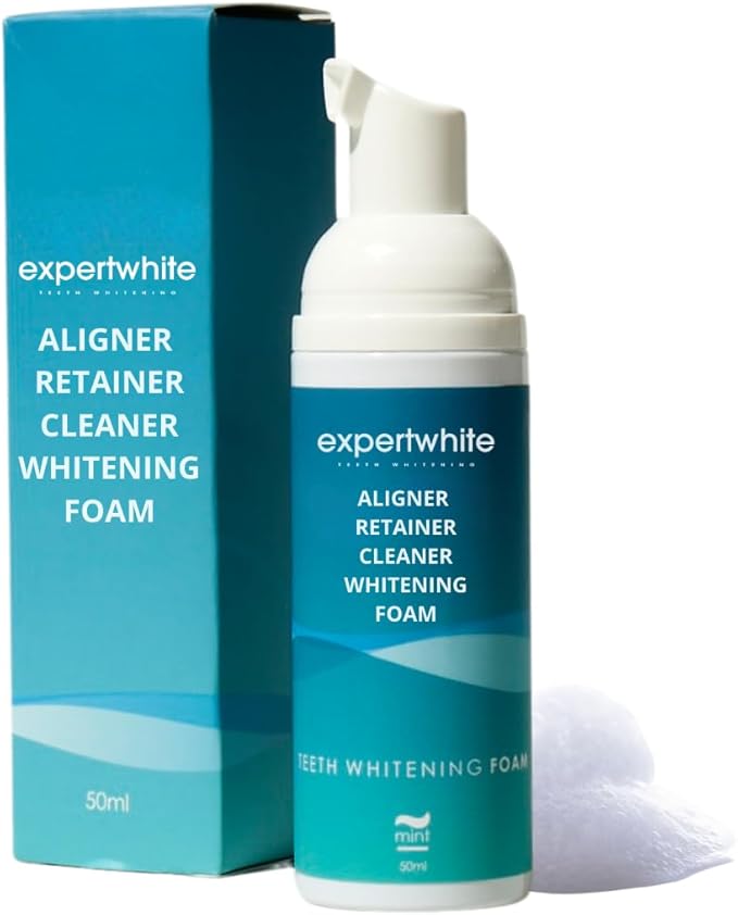 Max HP Foam Aligner & Retainer Cleaner, Teeth Whitening Foam Peroxide Teeth Whitener Foam - freshens Breath, whitens Teeth, eliminates Bacteria, Kills Bad Breath, Suitable Invisalign.