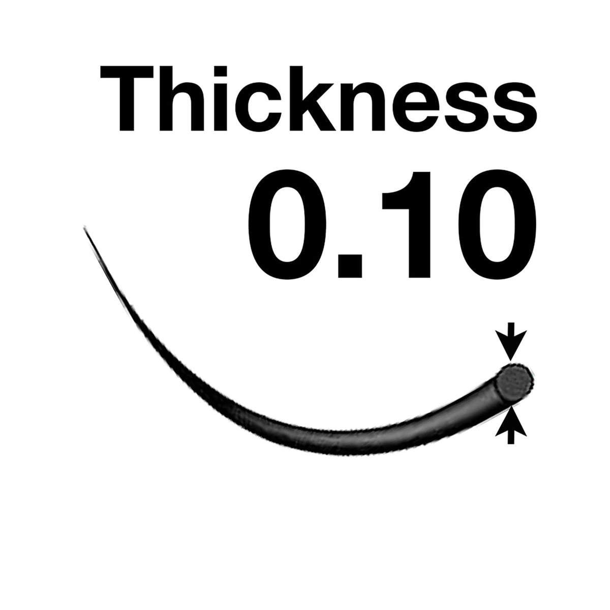EMILYSTORES Eyelash Extensions 0.10mm Thickness D Curl Length 9mm Volume Individual eyelashes Natural-Looking Single Size For Lash Extension,(0.10,D,9mm)