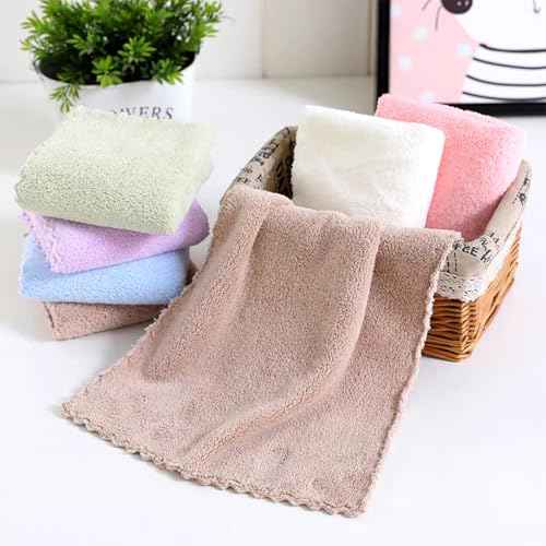 Microfiber Washcloths 5 Pack 29.5" x 13.8" Soft Feel Fingertip Towels quick Drying Coral Velvet Wash Cloths Ultra Soft, Quick-Drying & Multipurpose Face & Hand Towels for Bathroom, Spa, and Gym Towel.