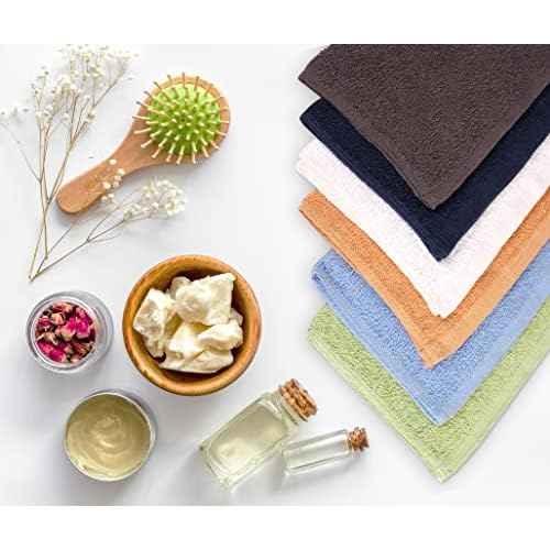 Towel and Linen Mart 100% Cotton - 24 Pack Wash Cloth Set - Flannel Face Cloths, Highly Absorbent and Soft Feel Fingertip Towels (Multi, Pack of 24)