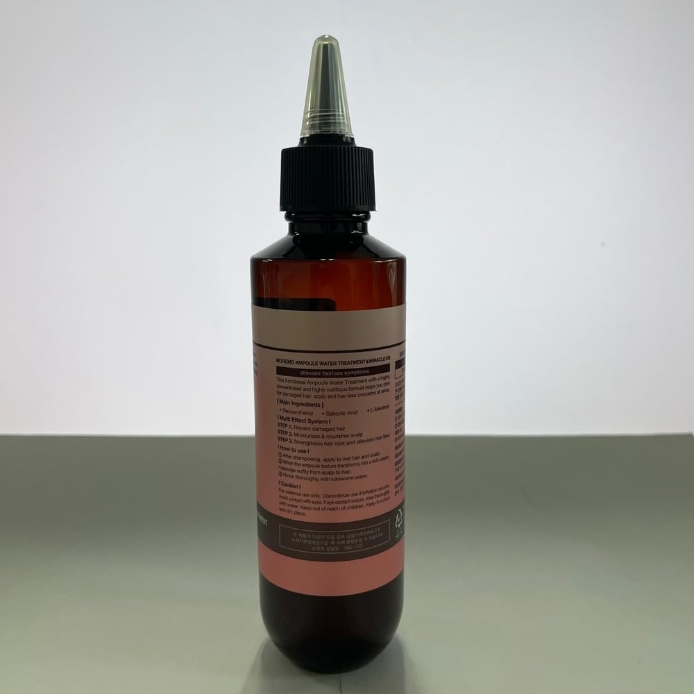 MOREMO: Ampoule Water Treatment Miracle 100, 200ml: from damaged to hair loss, High-nutritive ampoule, 100 seconds deep care