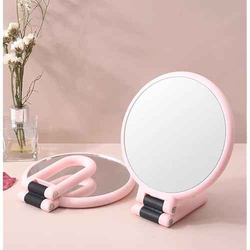1X 15X Handheld Mirror with Handle for Travel£¬ Magnifying Mirror, Rotation Adjustable Handle, Double Sided Folding, Mirror for Women for Eyes Makeup Travel Table Desk Shaving