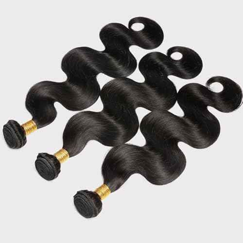 12A Human Hair Bundles 22 24 26 Inch Body Wave Bundles Human Hair 100% Unprocessed Brazilian Virgin Hair Quick Weave Extensions Natural Black