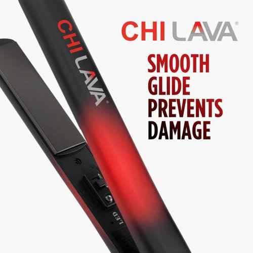 CHI Original Lava Ceramic 1" Flat Iron & 8 Fl Oz Thermal Protection Spray Hair Straightener Bundle