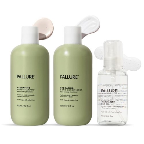 Pallure Hydrating Bond Kit To Support Thicker, Voluminous, Fuller Looking Hair, Infused with Hyaluronic Acid, Biotin, Avocado and Rosemary Oil, 300 ml