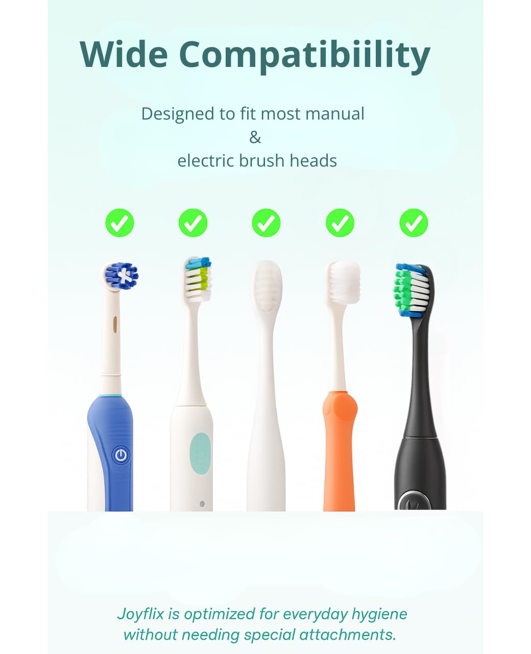 joyflix UV-C Toothbrush Sanitizer | Portable & Rechargeable | 99.9% Sanitization with Heating Function | Magnetic Mount, Travel-Friendly & Compact Design (Blush Pink)