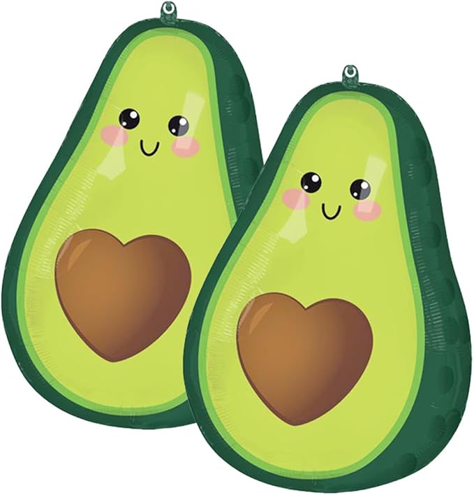 Set of 2 Adorable Avocado 24" Foil Party Balloons