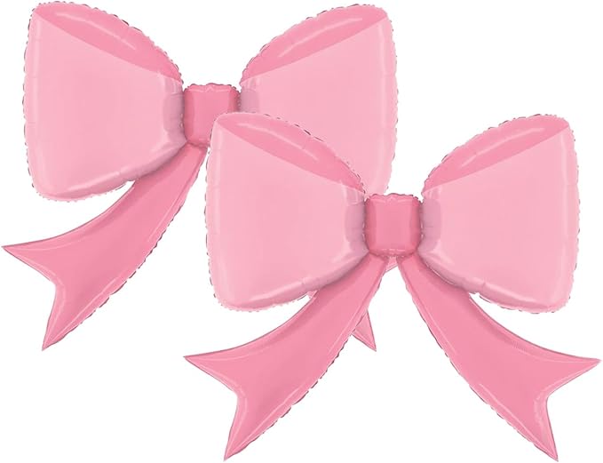 Artisan Owl Set of 2 Adorable Pink Bow Jumbo 41" Foil Party Balloons