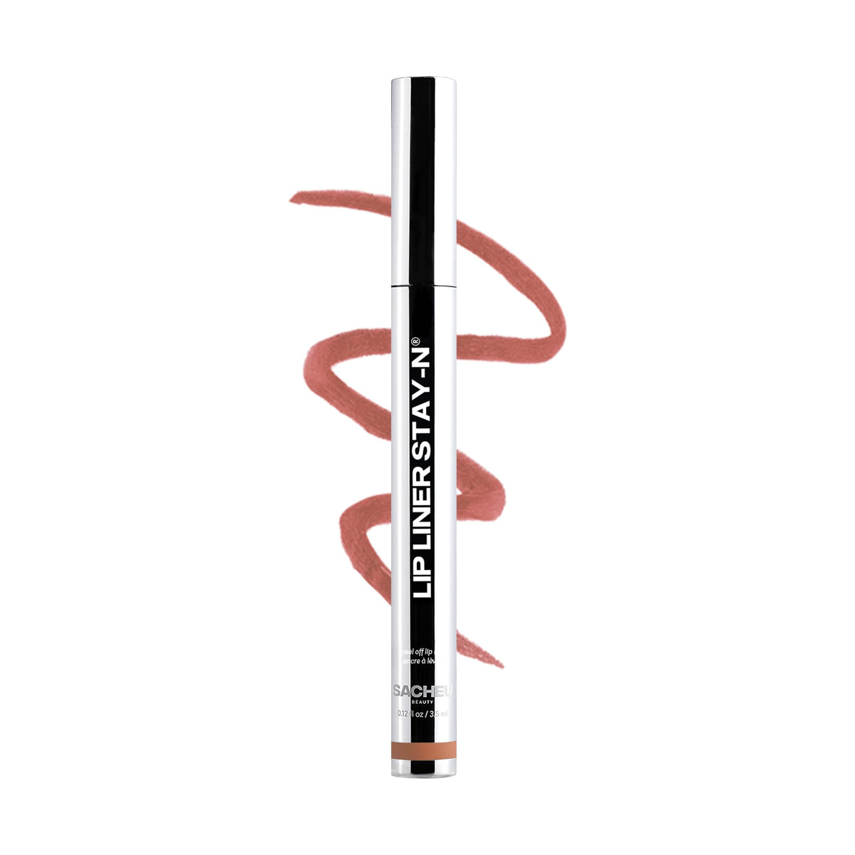 Sacheu Lip Liner STAY-N Peel Off Lip Stain — Long Lasting Waterproof Lip Tint with Hyaluronic Acid & Vitamin E — Transfer Proof Matte Finish (p-INKED)