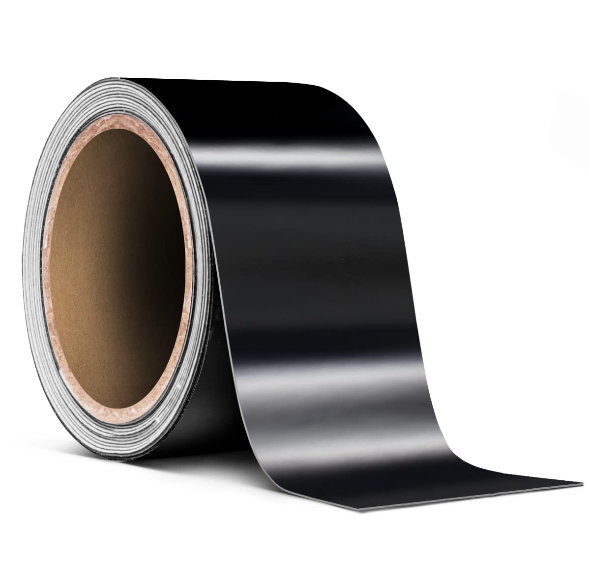 No-More Chrome Black Vinyl Overlay Wrap Black-Out Strips 2 Inch x 20ft Roll DIY (Satin Matte Black)