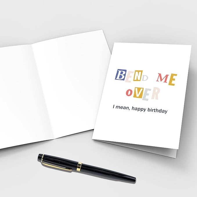 Qiliji Naughty Birthday Card for Him, Funny & Happy Birthday Card for Her
