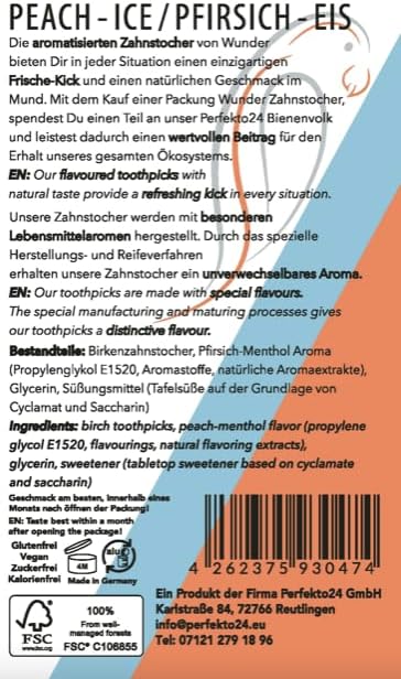 Wonder Toothpick - Flavored toothpicks - Chewing Gum Plastic-Free - Stop Nail Biting - Fresh Breath with Flavored toothpicks - Teeth Cleaning to go - Sugar-Free, Vegan