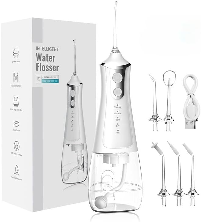 Electric Flosser Water Flosser Portable Dental Flosser Oral Cleaning (L11 White)