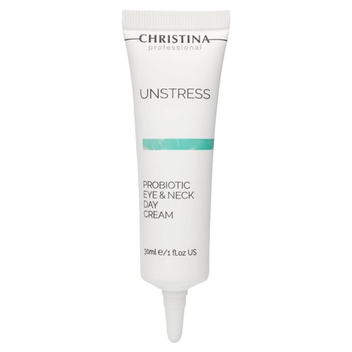 -CHRISTINA- Unstress Probiotic Eye & Neck Day Cream for Face | Peptide Eye Cream Nourishes, Protects, & Soothes Face Skin | Face Moisturizer for Normal, Dry & Sensitive Skin 1 fl. oz (30 ml)