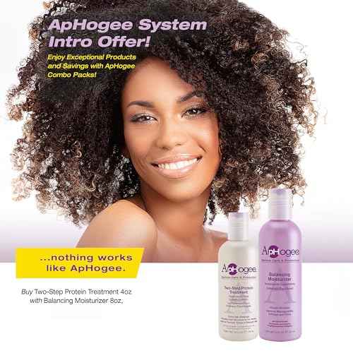 Aphogee Hair Care Double Bundle ? Two-Step Protein Treatment (4 fl oz) & Balancing Moisturizer (8 fl oz)