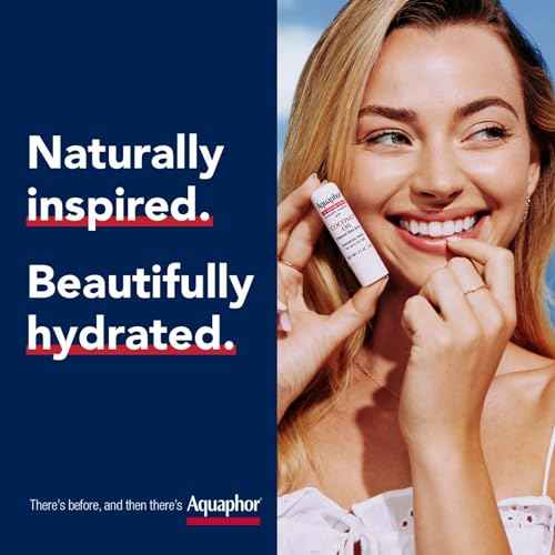 Aquaphor Naturally Inspired Lip Repair Stick with Coconut Oil and Natural Shea Butter, Hydrating Lip Balm Immediately Relieves Dryness and Soothes Chapped Lips, 0.17 Oz Stick, Pack of 3